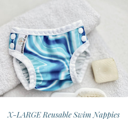 Pre-made X-LARGE Reusable Swim Nappies Ready To Ship